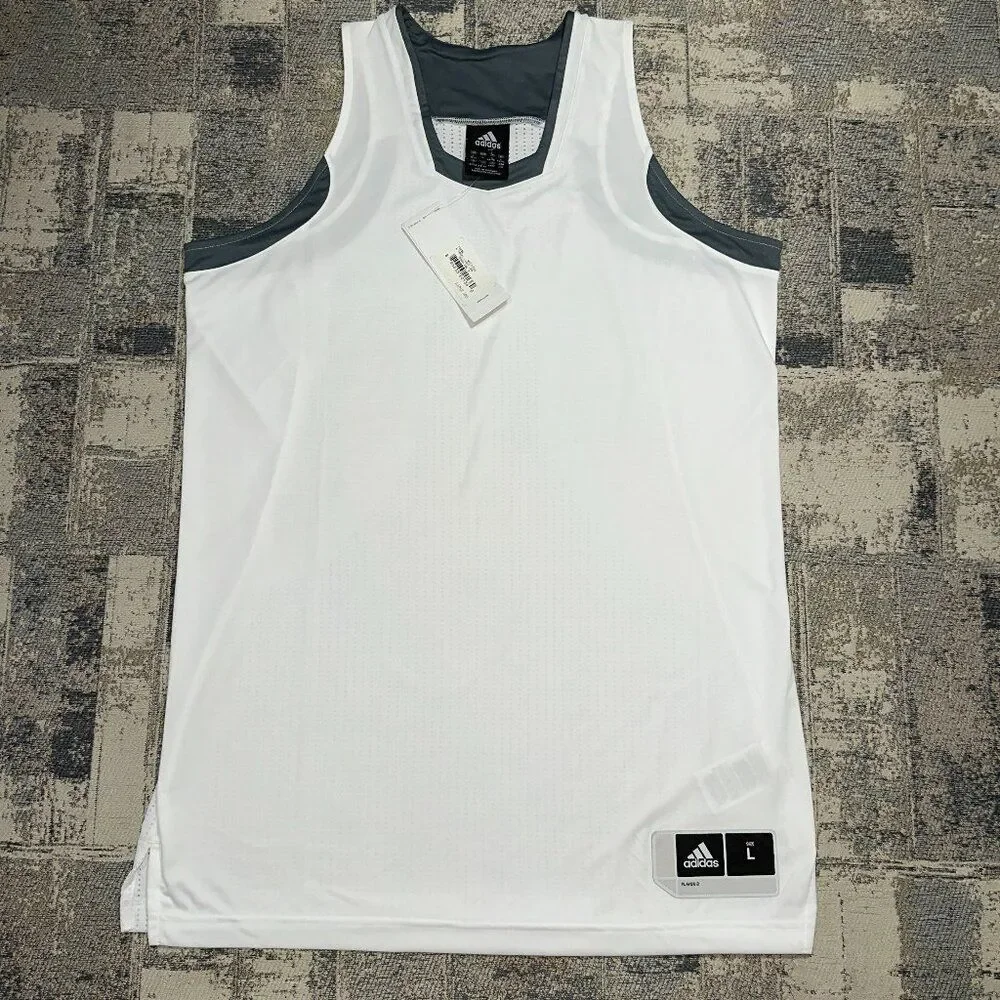 Adidas Crazy Light Women's L Racer back Tank Sports White / Green NWT‎